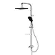 عامود دش 2 × 1 تيسكا جوي DR 10321801B كروم طاسة مربعة اسود 22 سم وخرطوم حراري - صورة 2