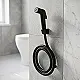Forio 110B External Bidet Spray, Matte Black, 1 m Hose, Holder & Fixing Set - Image 1