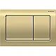 Geberit Alpha 01 Concealed Cistern Flush Plate, Square, Matte Gold, 115055QE1 - Image 1