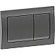 Geberit Alpha Flush Plate, Square, Semi-Gloss Black, 115055QC1 - Image 2