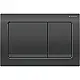 Geberit Alpha Flush Plate, Square, Semi-Gloss Black, 115055QC1