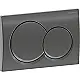 Geberit Alpha 01 Flush Plate, Round, Semi-Gloss Black, 115035QC1 - Image 2