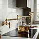 Pot Filler Kitchen Tap 9832 Glossy Gold, Extendable and Foldable with 306 Degree Dual Swivel Arm - Image 1