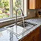 Sama S 6045 Handmade Kitchen Sink, Chrome, 60 × 45 cm, with Filter Tap, Chopping Board, Knife Drainer, Basket and 3 inch Drainage Set - Image 2