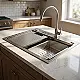 Sama S 6045 Handmade Kitchen Sink, Chrome, 60 × 45 cm, with Filter Tap, Chopping Board, Knife Drainer, Basket and 3 inch Drainage Set - Image 7