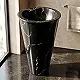 High Stone Kono Granite Bathroom Basin, Marble Black, 82 × 47 cm, with Mixer Hole and Fixing Set - Image 2