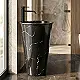 High Stone Kono Granite Bathroom Basin, Marble Black, 82 × 47 cm, with Mixer Hole and Fixing Set - Image 3