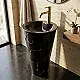 High Stone Kono Granite Bathroom Basin, Marble Black, 82 × 47 cm, with Mixer Hole and Fixing Set - Image 4