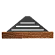 Dream DR-SW4B Corner Shelf, Matte Black Stainless Steel × Wood - Image 2