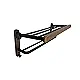 Dream DR-SW9B Five-Bar Towel Holder, Matte Black Stainless Steel × Wood - Image 2