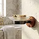 Dream GN-SW18B Soap Dish, Matte Black Stainless Steel Holder × Wood with Glass Dish - Image 4