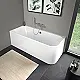 Duravit Happy D.2 One-Piece Bathtub, 180 × 80 cm, Right Corner Panel, White - Image 1
