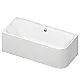 Duravit Happy D.2 One-Piece Bathtub 180 × 80 cm, Left Corner Panel, White - Image 3