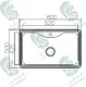 Aseel AS 154 Turkish Stainless Steel Kitchen Sink, 50 × 60 cm with Waste - Image 2