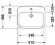 Durastyle Countertop Basin 61.5 cm, White - Image 3