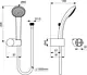 Ideal Standard Rain B9506AA 1-Function Shower Head Set, Chrome - Image 2