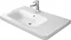 Duravit DuraStyle 232580 Vanity Unit Basin 80 cm, Right Shelf and Left Bowl, White - Image 1