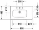 Duravit DuraStyle 232580 Vanity Unit Basin 80 cm, Right Shelf and Left Bowl, White - Image 2