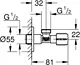 Grohe 22041000 Angle Valve, 1/2 × 1/2 inch - Image 3