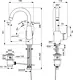 Ceraflex B1716 / 953 Tall Basin Mixer with Swivel Spout, Chrome - Image 4