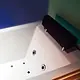 Milano Rectangular Jacuzzi 170 × 75 cm, 1 System 8-Jet Chrome, Front Panel Only, with Strainer and Pillow, White - Image 4