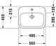 Duravit DuraStyle Countertop Basin, 56 cm, White - Image 2