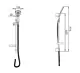 2-Speed Shower Rail 65 cm with Adjustable Holder, 1-Function Air Shower Head + 150 cm Hose + Soap Dish S99902010901 - Image 2