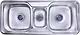 Purity HS110D 2.5 Bowl Stainless Steel Kitchen Sink 110 × 48 cm, 3 Drains + 1 Grid - Image 1