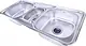 Purity HS110D 2.5 Bowl Stainless Steel Kitchen Sink 110 × 48 cm, 3 Drains + 1 Grid - Image 4