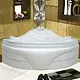 El Tib Victoria Jacuzzi Bathtub 130 × 130 cm, 1-System Massage with Panel, White - Image 1