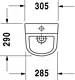 Duravit D-Code 82830 Top-Inlet Urinal with Bidet Spray and Drain, White - Image 2