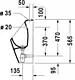 Duravit D-Code 82830 Top-Inlet Urinal with Bidet Spray and Drain, White - Image 3
