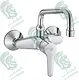Kludi RAK Polaris RAK10028 Wall-Mounted Kitchen Mixer with Square Spout, Chrome