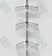 Turkish Aluminum 3-Tier Bathroom Corner Shelf with Movable Shelf N29 (Grey) - Image 2