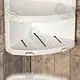 Turkish Steam Bathroom Corner Cabinet, Single Door + Bottom Shelf, Transparent White, Code S05 - Image 3