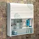Plastic Sliding Mirror Cabinet, Code 092, Turkish, White - Image 1