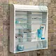Plastic Sliding Mirror Cabinet, Code 092, Turkish, White - Image 3