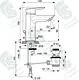 Tesi Short Basin Mixer 6555 / 7456, Chrome - Image 2