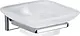 Kludi RAK 24008 Glass Soap Dish with Square Holder, Chrome - Image 1