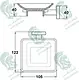 Kludi RAK 24008 Glass Soap Dish with Square Holder, Chrome - Image 2