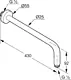 Kludi RAK 12013 Upper Outlet 400 mm, Chrome - Image 3