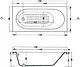 London Bathtub 130 × 70 cm with Front Panel + Small Side Panel, White - Image 5