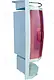 Primanova S05 Bathroom Corner Unit with Door + Bottom Shelf, Transparent Rose - Image 2