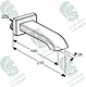 Kludi RAK Profile 14008 Concealed Spout without Diverter - Image 2