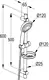 Kludi RAK 62002 Shower Column 600mm with Soap Dish and 4-Spray 120 mm Hand Shower - Image 2