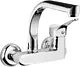 Epomix Egy Wall-Mounted Kitchen Mixer with Swivel High Spout, Chrome