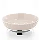 Primanova Turkish 5-Piece Bathroom Accessories Set, Ribbed Beige Round with Silver Frame, Code SAS08 - Image 6