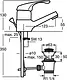 Cerafit 1215 Basin Mixer with Pop-up Waste and Overflow - Image 2