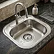 Leto LP 480 Stainless Steel Kitchen Sink, Flat Edge, 48 × 48 cm, 0.8 mm Thickness, with 3 inch Drainage Set and Mixer Hole - Image 4