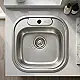 Leto LP 480 Stainless Steel Kitchen Sink, Flat Edge, 48 × 48 cm, 0.8 mm Thickness, with 3 inch Drainage Set and Mixer Hole - Image 1